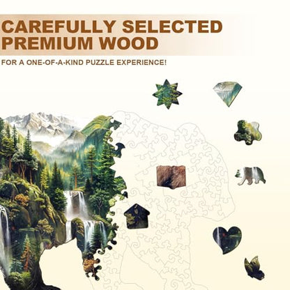 Mountain Panda Puzzles Adults Gifts for Women Men Wooden 150 Pieces 11.6 * 7.6in - color: Mountain Panda, size: Medium