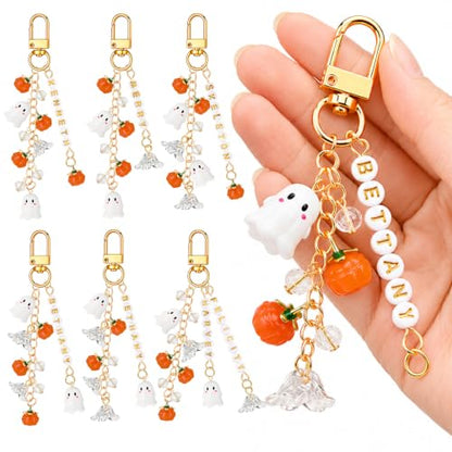 Kenning 581pcs Halloween Ghost Charms Keychain Making Kit DIY - style: Ghost