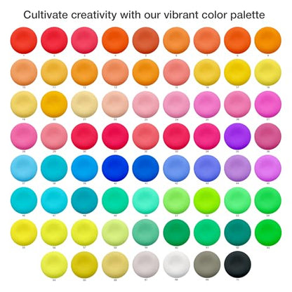 FlyFlag Air Dry Clay - 70 Colors, Ultra Light and Soft, Non-Toxic Modeling Clay for Kids with Tools and Tutorials, for Creative Play and Learning