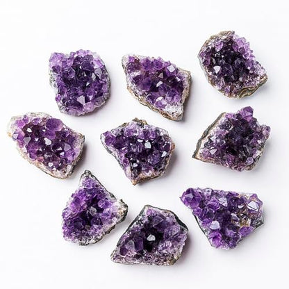 Genuine Real Amethyst Clusters Rough Purple Rock Raw Natural Cave Raw Crystal Cluster Energy Reiki Healing Stones Tower Bulk (Uruguay Amethyst Cluster 200g) - color: Purple Uruguay Amethyst Cluster 200g