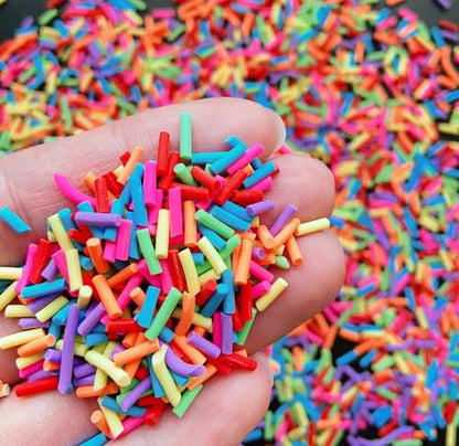 50g Fake Sprinkles Resin Sprinkles Fake Candy Sprinkles Clay Sprinkles Polymer Sprinkles Polymer Clay Slices for Nail Art DIY Crafts Cake Phone Case(21-Colorful Sugar） - color: 31-Colorful