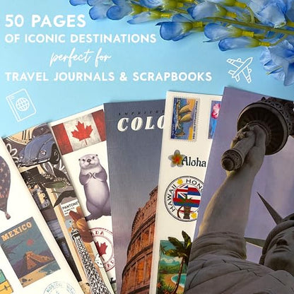Travel Stickers for Scrapbooking & Journaling - Travel Scrapbook Supplies - color: Tales of Travel