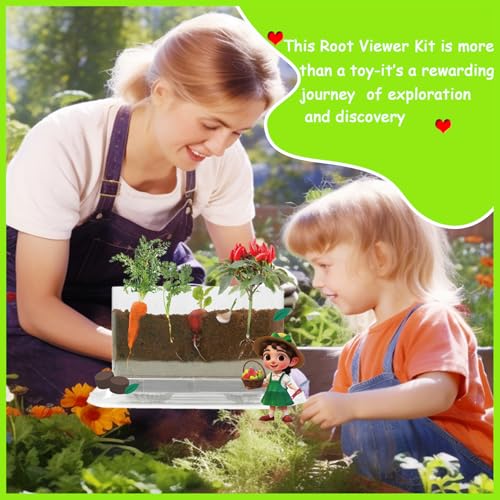 WKLOUYHE Root Viewer Kit for Kids – STEM Science Toy & Craft Growing Kits for Ages 6 7 8 9 10 Birthday Easter Gifts for Boys & Girls,Kids Gardening Set, DIY Toy