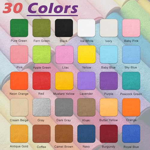 Khaki Soft Felt Sheet 36'' X 36'', 1.4mm Large Felt Fabric Sheet for Crafts - color: Khaki