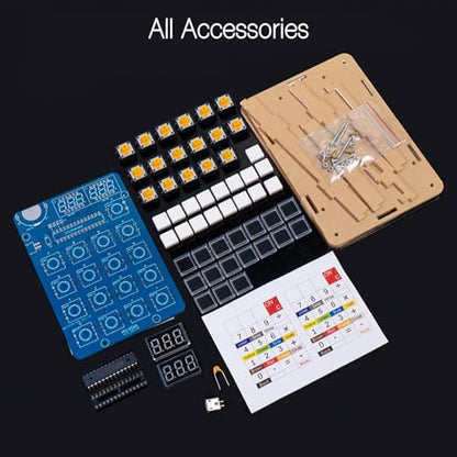 EIELE Electronic Calculator Soldering Practice Kit Resistance Resistance Calculator Multifunction Transparent Case Electronic Learning Kit