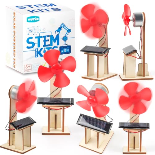 6 Set Solar Fan STEM Kits for Kids Ages 6-12, Science Kits for Classroom