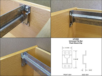"Cut-It-Yourself" Universal File Bars 2-Pack (for Wood Cabinets)