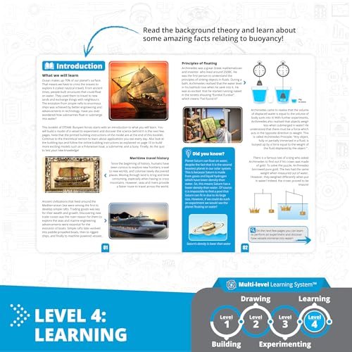 Engino STEAM Labs, How Buoyancy Works, STEAM Toys for Ages 8+, Construction Kit, STEM Project for Girls & Boys, Learning & Education Toys, Experiment & Art Activities (4 Models) - style: How buoyancy works?