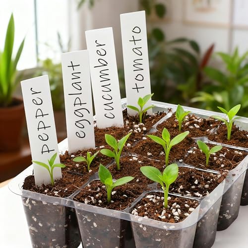 Bonviee 12-Pack Seed Starter Trays, 12-Cell Insert Trays, Clear - color: Clear, size: 144 Cells