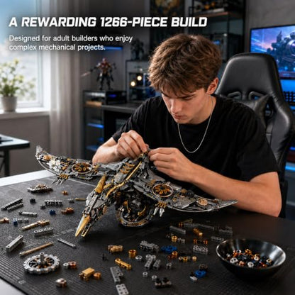 Mechanical Dinosaur Building Set, 1266-Piece Pterosaur Model Kit for Adults - color: Mechanical Pterosaur