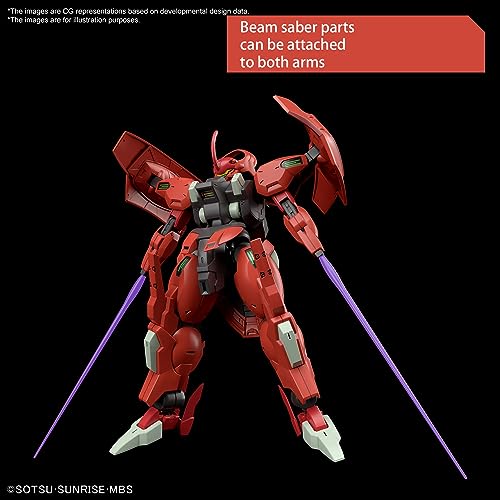 Bandai Hobby - Mobile Suit Gundam: The Witch from Mercury - #08 Darilbalde, Bandai Spirits HG 1/144 Model Kit - color: red