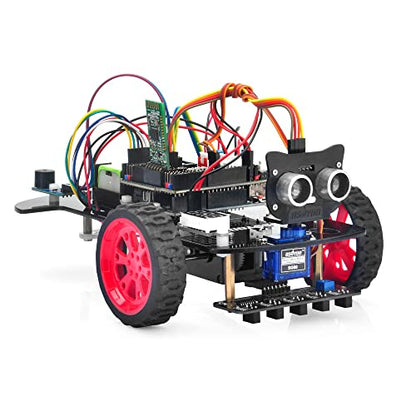 OSOYOO Model 3 Robot Car DIY Starter Kit for Arduino,Educational Motorized Robotics, Remote Control App, Learning How to Code, IOT Mechanical Coding for Teens and Adults - style: Model3 Robot car Without battery