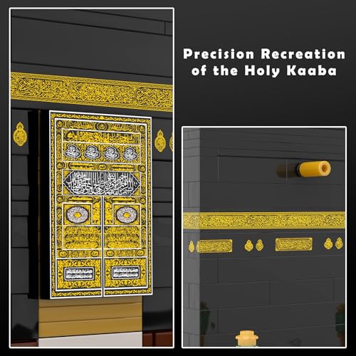 Kaaba Building Set – 446Pcs Architecture Model Kit of Mecca Great Mosque, Adult Building Blocks for Home Office Display, Collectible Landmark Set - color: White