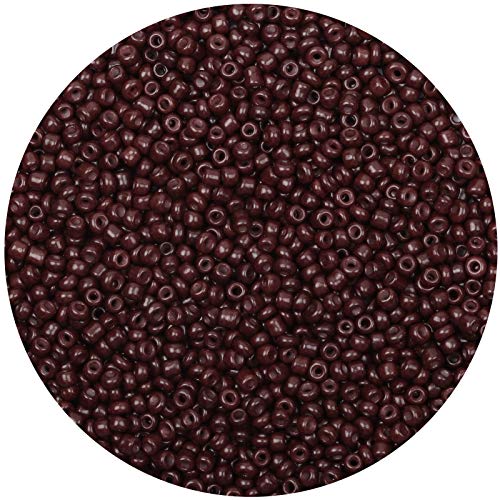 5000pcs Brownish Black Glass Seed Beads Bulk, Small Tiny Waist Spacer Beads for Bracelet, Necklace Jewelry Making, DIY Craft Projects(3mm 8/0) - color: Brownish Black, size: 3mm