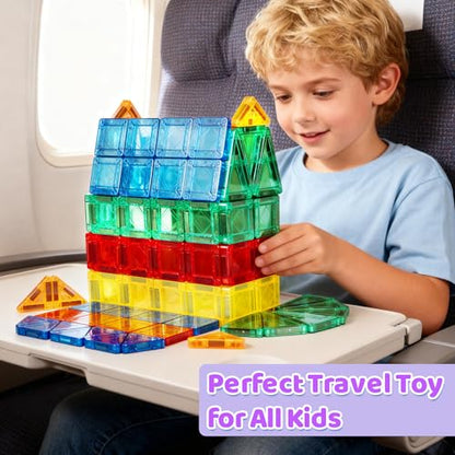 Mruikeny Mini Magnetic Tiles Travel Toddler Toys - style: Mini Magnetic Tiles