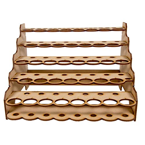 The Broken Token Modular Paint Rack w/ 26mm Holes - Multiple Organizer for Paint Bottles, Pots, and Brushes in Tiered Layout - Customize Your Pieces with Easy Organization & Access - style: Straight 26mm holes