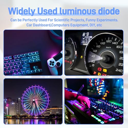 6 Colors - 600Pcs 3mm & 5mm LED Diode Assortment Kit