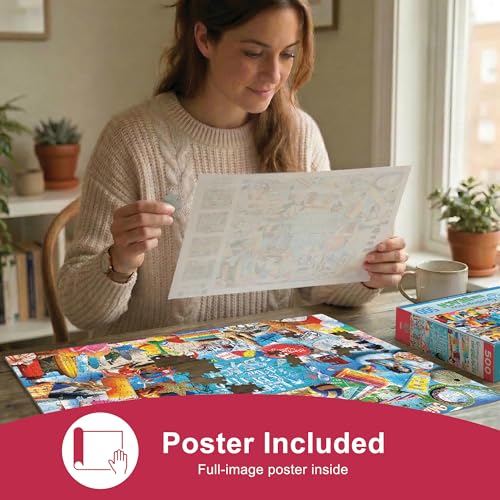 MasterPieces 500 Piece Jigsaw Puzzle for Adults, Family, Or Youth - Greetings from the Beach - 15" x 21" - style: The Beach