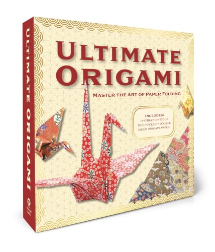 The Ultimate Origami Kit: Master the Art of Paper Folding - Includes: Instruction Book, 100 Pieces of Double Sided Origami Paper