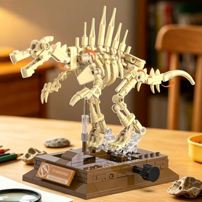 Spinosaurus Dinosaur Fossil Building Set, Mechanical Dino Skeleton Modelxc - color: Spinosaurus