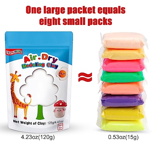 ifergoo 125g Foam Magic Modeling Clay, 4.41 oz White Air Dry Clay for Kids - color: 1 Color (White)