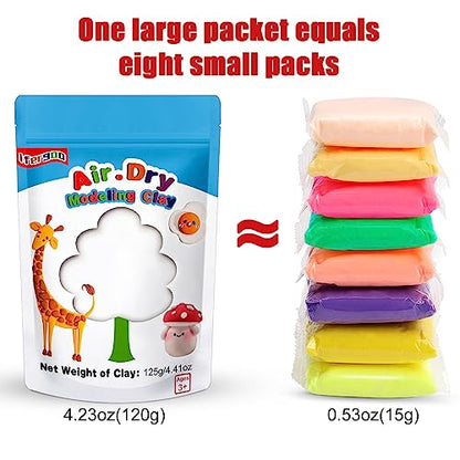 ifergoo 125g Foam Magic Modeling Clay, 4.41 oz White Air Dry Clay for Kids - color: 1 Color (White)