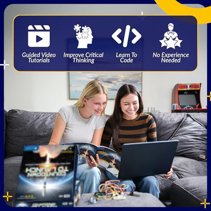 LINGO Countdown to Launch STEM Coding Kit - Build, Code & Explore Rocket Launch Concepts - Science Kits for Ages 13+ Years for Birthdays & Holidays