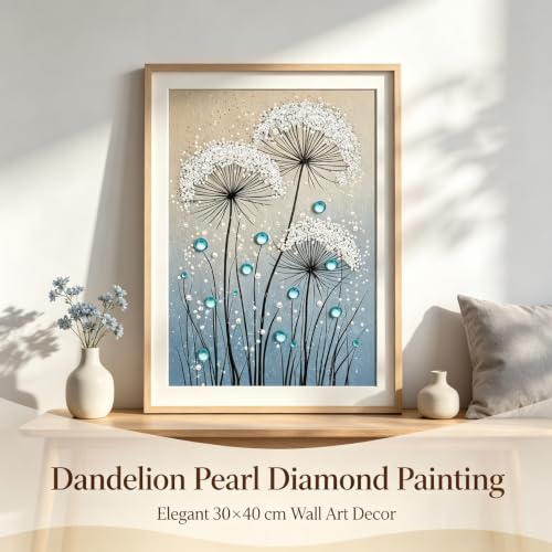 BYGFHLYW Pearl Diamond Painting Kits for Adults,Dandelion Diamond Art Kits - color: PL71-1