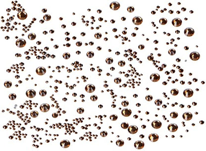 Bymitel 5000 Pieces 6 Mixed Sizes Glue Fix on Glass Rhinestones Round Crystal Gems Flatback for DIY Jewelry Making with one Picking Pen(6-Sizes 5000PCS, Smoked Topaz) - color: Smoked Topaz, size: 6-SIZES 5000PCS