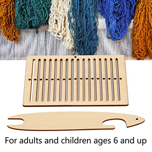TOPINCN Tapestry Weaving Kit, Wooden 2 Piece Beginner Set