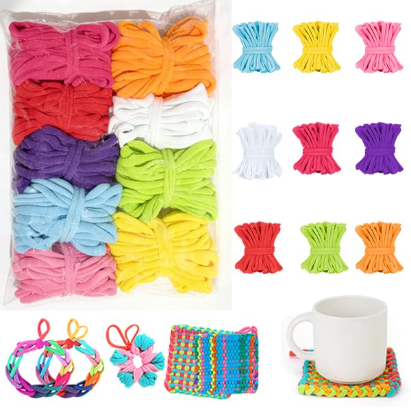 810PCS Weaving Loops, 9-Colors Weaving Refill Loops for 6"-10" Weaving Loom - color: Potholder Weaving Loom