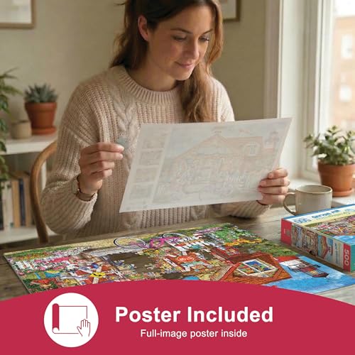 MasterPieces 550 Piece Jigsaw Puzzle for Adults, Family, Or Youth - Greetings from New England - 18" x 24" - style: New England