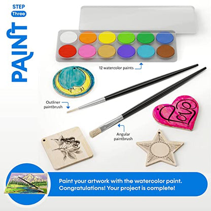 Craft Culture Beginners Wood Burning Kit for Kids, Teenage Boys & Girls - Easter Gifts for Boy & Girl - Craft Projects Birthday Gift Idea for Children Teen Woodburning DIY Hobby Kits Art Activities