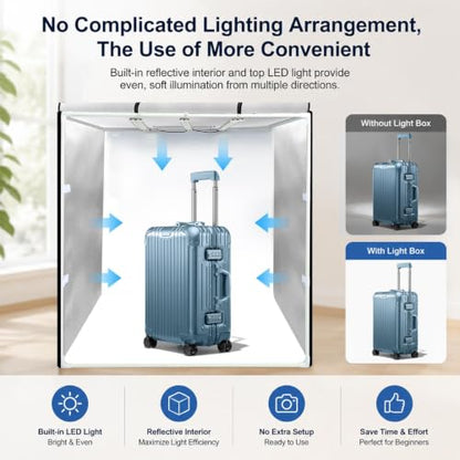 PULUZ Photo Light Box 40x40in, 306 LED Photo Background Shooting Tent - size: 40*40 Inch