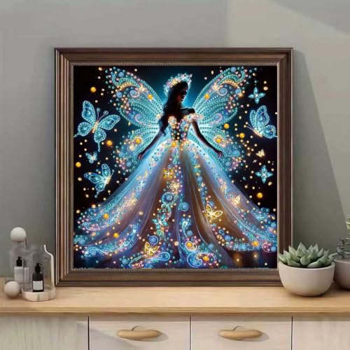 Angel Wings Fairy 5D Diamond Art Painting Kits for Adults 12 x 12 inch - color: SH171