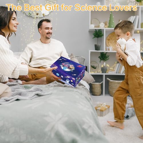 QLKUNLA Gemstones Dig Kit, Excavate 24 Real Gems in Solar System STEM Educational Space Toys for Boys & Girls Archaeology Geology Science Project Gift