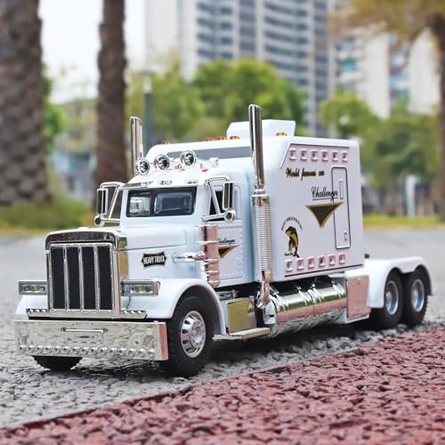 OANMYJJO Semi Truck Toys for Kids Boys Heavy Trucks Model, Toy Trucks - color: White