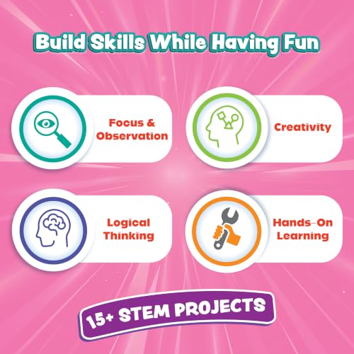 Butterfly Edufields 25+ Girls STEM Light Science Kit for 8 10 12 13 Years - style: Light Kit For Girls