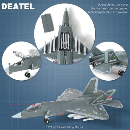 SEBUNAS 1/72 Scale J-35 Military Aircraft Toy Quick Build Model Kits - color: 2.J-35