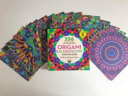 Origami Kaleidoscope Paper Pack Book: 256 Double-Sided Folding Sheets (Includes Instructions for 8 Models)