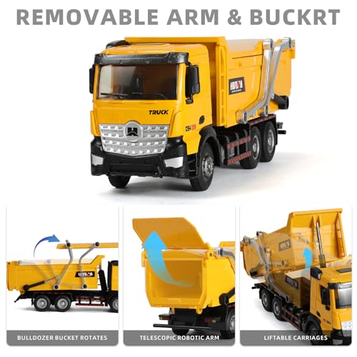 Dump Truck Toy with Movable Cap for Boys 1/50 Construction Vehicle Model