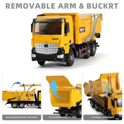 Dump Truck Toy with Movable Cap for Boys 1/50 Construction Vehicle Model