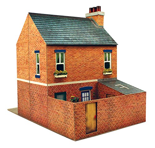 The CityBuilder Row House Cardboard Model Making Kit - O Scale Model Railroad Building