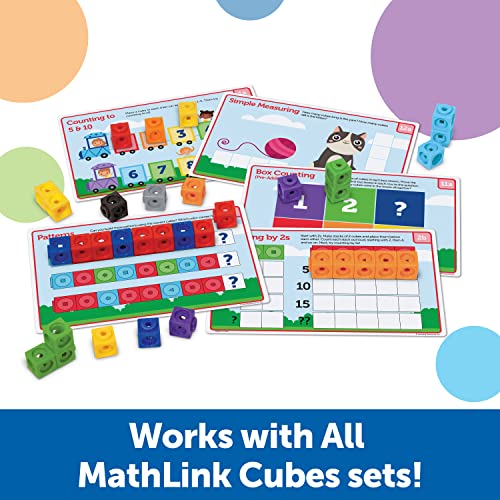 Learning Resources MathLink Cubes Preschool Math Activity Set - Classroom Must Haves, Teacher School Supplies, Toddler Montessori Toys,Building Blocks, Math Manipulatives, Homeschool Games - style: Preschool Activity Set