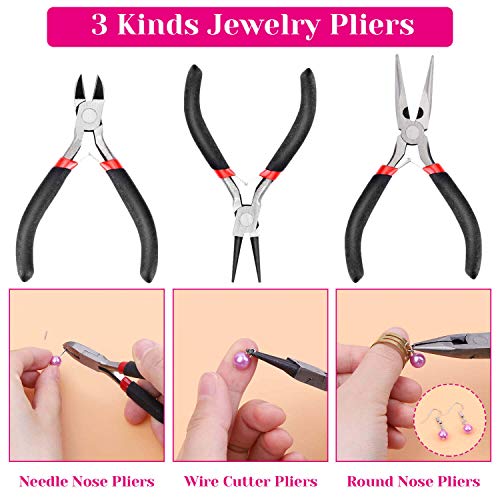 shynek 1857 Pcs Jewelry Making Supplies Kit for Adults, Jewelry Making Tools with Earring Hooks, Findings, Wires, Chains and Helping Hands for Crafts Making and Repair