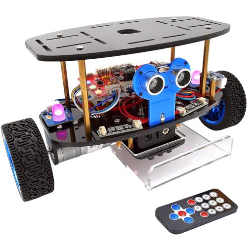 Adeept Self-Balancing Robot Car Kit(Compatible with Arduino IDE), STEM Projects Kit, Robotics & Engineering Kit, Programming Set, Line Tracking, Ultrasonic Sensor, IR Wireless Remote Control