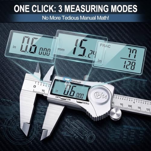 Kynup Digital Caliper, Caliper Measuring Tool, Stainless Steel Micrometer - color: Silver, size: 150mm