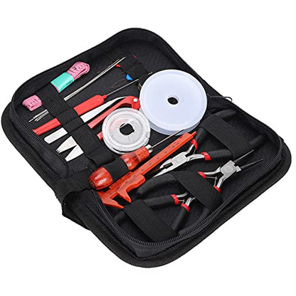Jewelry Making Tool Kit, Professional 22pcs Stainless Steel Pliers Scissor Set for DIY Jewelry and Leather Handicrafts