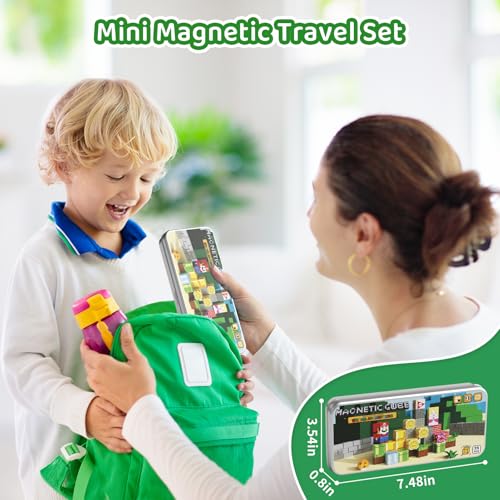 Magnetic Building Blocks Cubes for Kids: 35 PCS Travel Toys Ages 3-8 - size: Game Small - 35PCS