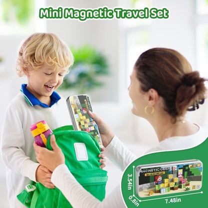 Magnetic Building Blocks Cubes for Kids: 35 PCS Travel Toys Ages 3-8 - size: Game Small - 35PCS
